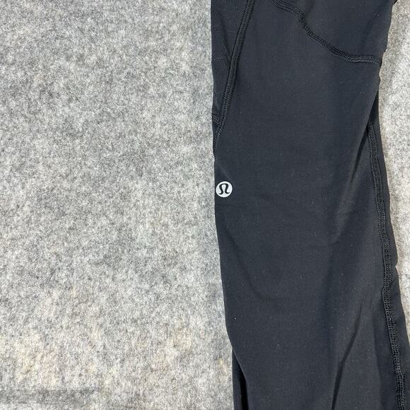 Lululemon Women's 4 Dramatic Static Toasty Tech Tights Black Gray - Picture 6 of 8